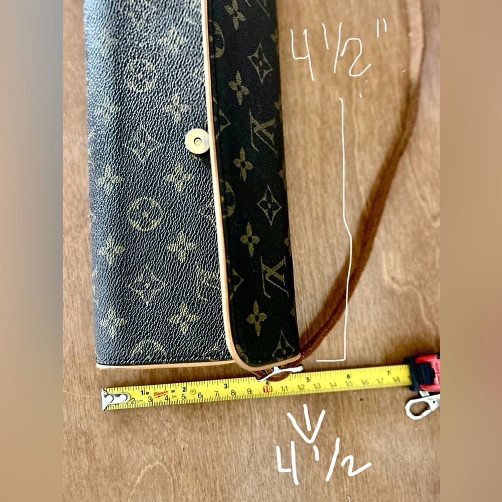 Authentic Louis Vuitton, envelope style 10”x4-1/2“ bag. - Picture 5 of 12